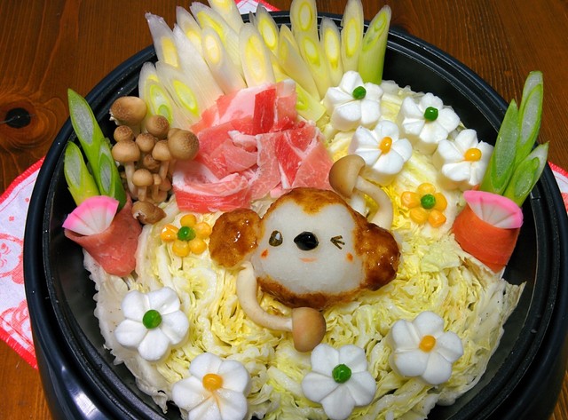 さる デコ鍋
